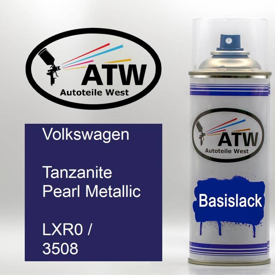 Volkswagen, Tanzanite Pearl Metallic, LXR0 / 3508: 400ml Sprühdose, von ATW Autoteile West.